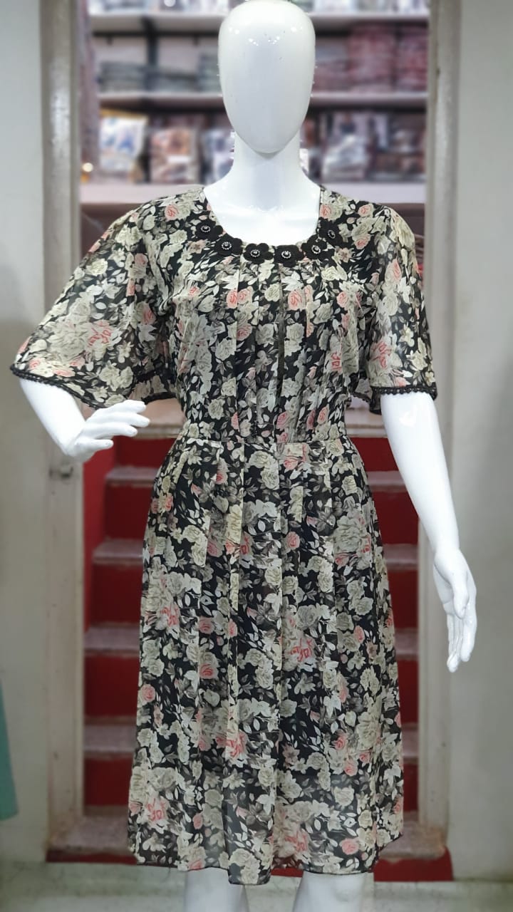 Ff 183 New Stylish Wear Georgette Printed Anarkali Kurti Collection